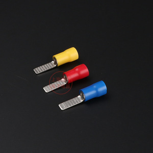 Flat Insulated <b>Terminals</b> Dbv2-10 Pure Copper Cold Pressed Lugs 1.5-2.5 Sq Mm Red Blue Yellow 1000 Pieces - Product Image 1