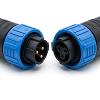 Conector Impermeable IP67 de 4 Pines M25, 30A 300V, Conector Circular Macho y Hembra con Bloqueo a Presión para Automatización Industrial y Energía Solar