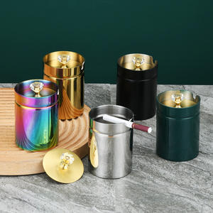 Cendrier en acier inoxydable avec LOGO personnalisé, pour la maison, la voiture, monté sur le véhicule - Product Image 4