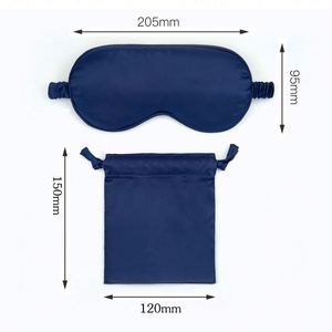 High Quality Printed Custom Logo Silk Portable Eye Mask Satin Bag Pouch 3Pcs Set Air <b>Travel</b> Business Promotional <b>Gift</b> - Product Image 2