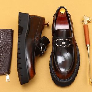 Chaussures Oxford pour hommes en cuir véritable style britannique, à lacets, formelles, pour le bureau, respirantes, antidérapantes, légères, semelle intermédiaire en PU, semelle extérieure en caoutchouc - Product Image 4