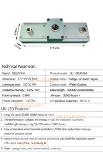 ระบบอบแห้งด้วยแสงยูวี 450W สำหรับหัวพิมพ์ <span class=keywords><strong>Toshiba</strong></span> CE4M Ricoh G5 G6 แบบสองแถว และเครื่องพิมพ์ยูวีแบบแท่นราบ รุ่น 1325 2030 - Product Image 3