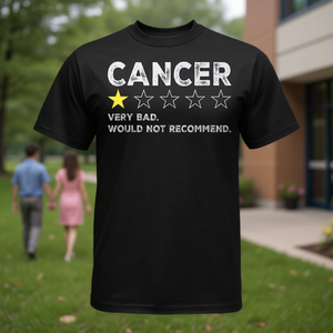 T-shirt di supporto per la sensibilizzazione sul cancro, nera, unisex, taglia media per adulti - Product Image 3