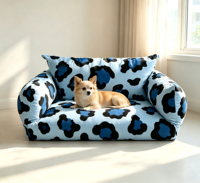 Canapé-lit pour animaux de compagnie imprimé, lavable, antidérapant, portable, pour chien et chat, pour l'intérieur et l'extérieur, salon, meubles pour animaux de compagnie