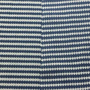 Jacquard Strip Fabric 95 Polyester 5 Spandex Knit Weft Yarn Dyed Striped Pineapple Bubble Jacquard Single Jersey Fabric Garment