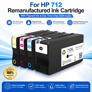 Cartuccia Rigenerata Ocbestjet per <span class=keywords><strong>HP</strong></span> 712XL con Inchiostro Pigmentato Impermeabile e Chip per Disegni CAD, Compatibile con <span class=keywords><strong>HP</strong></span> DesignJet T230 T650 - Product Image 1
