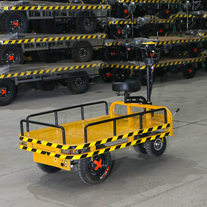 Aanpasbare elektrische vlakke transportwagen van 1 ton met vier wielen, laag geluidsniveau en eigen accu voor zware lasten in fabrieken en magazijnen, OEM-ondersteuning - Product Image 4