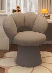 K Rotating makeup and dressing <b>chair</b> for girls simple stool for <b>bedroom</b> dresser home-use backrest trendy nail salon <b>chair</b> - Product Image 5