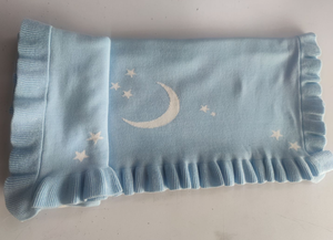 <span class=keywords><strong>Manta</strong></span> de Bebé Tejida Personalizada, <span class=keywords><strong>Manta</strong></span> Jacquard con Estampado de Luna y Estrellas, <span class=keywords><strong>Manta</strong></span> Envolvente con Volantes, Reversible, 100% Algodón, Cubre Cuna de Doble Cara - Product Image 4