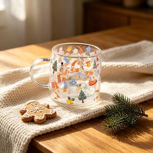 Adecuado para Café, Leche, Chocolate Caliente, Jugo, Agua, Té, Uso Diario en el Hogar, Decoración de Mesa para Fiestas Navideñas y Regalos Navideños - Product Image 1