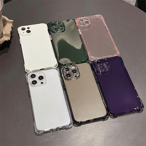 Funda de teléfono transparente ultrafina anticaída de cuatro esquinas para iPhone 15 14 <span class=keywords><strong>13</strong></span> 12 11 Pro Max Tpu funda protectora suave - Product Image 1