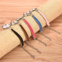 Bracelet personnalisé de charme de bijoux de dôme d'époxy en métal de logo personnalisé