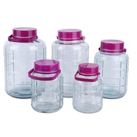 Bocaux de conserve scellés 1L 2L 3L 5L 8L 15L 20L grands bocaux de stockage de cornichons en verre avec couvercle en plastique
