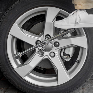 14inch Universal 4-Way Cross Lug Wrench Spanner with 17mm 19mm 22mm <strong>24mm</strong> Standard <strong>Sockets</strong> for Car Tire Repair - Product Image 6