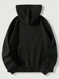 <span class=keywords><strong>Sweat</strong></span> à capuche <span class=keywords><strong>zippé</strong></span> décontracté pour hommes avec impression de couleurs contrastées <span class=keywords><strong>Sweat</strong></span> inspiré de la vie de rue - Product Image 3