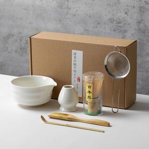Juego de Té Doble Moderno de Cerámica de 4/6 Piezas con Tazón para Matcha, Soporte para Batidor, Ecológico, Apto para Alimentos, Portátil - Product Image 4