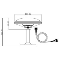 Antena de Medición RTK de Alta Precisión CT Q150-D01 GNSSL1 L2 L5 Beidou GPS GLONASS Galileo con Conector SMA TX RX