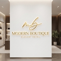 Enseigne publicitaire extérieure personnalisée avec logo rétroéclairé par LED, en acrylique et métal, pour devanture de magasin