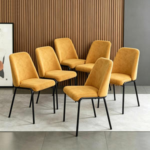 <span class=keywords><strong>Chaise</strong></span> de salle à manger moderne en tissu rembourré, <span class=keywords><strong>chaise</strong></span> d'appoint à dossier haut incurvé, <span class=keywords><strong>chaise</strong></span> d'appoint avec pieds en métal noir pour salle à manger, <span class=keywords><strong>cuisine</strong></span>, maison - Product Image 2