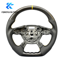 Volant en cuir personnalisé avec LED et fibre de carbone forgée pour Ford Kuga Escape St Line Mk3 Mk2.5 Mk2 Seat Leon 2022