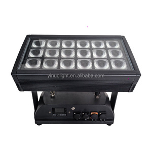 Projecteurs de scène extérieurs étanches en aluminium IP65 à batterie, projecteur LED City Washer 18*20W RGBWAUV 6-en-1, spectacles lumineux dynamiques, contrôle DMX/WiFi - Product Image 5