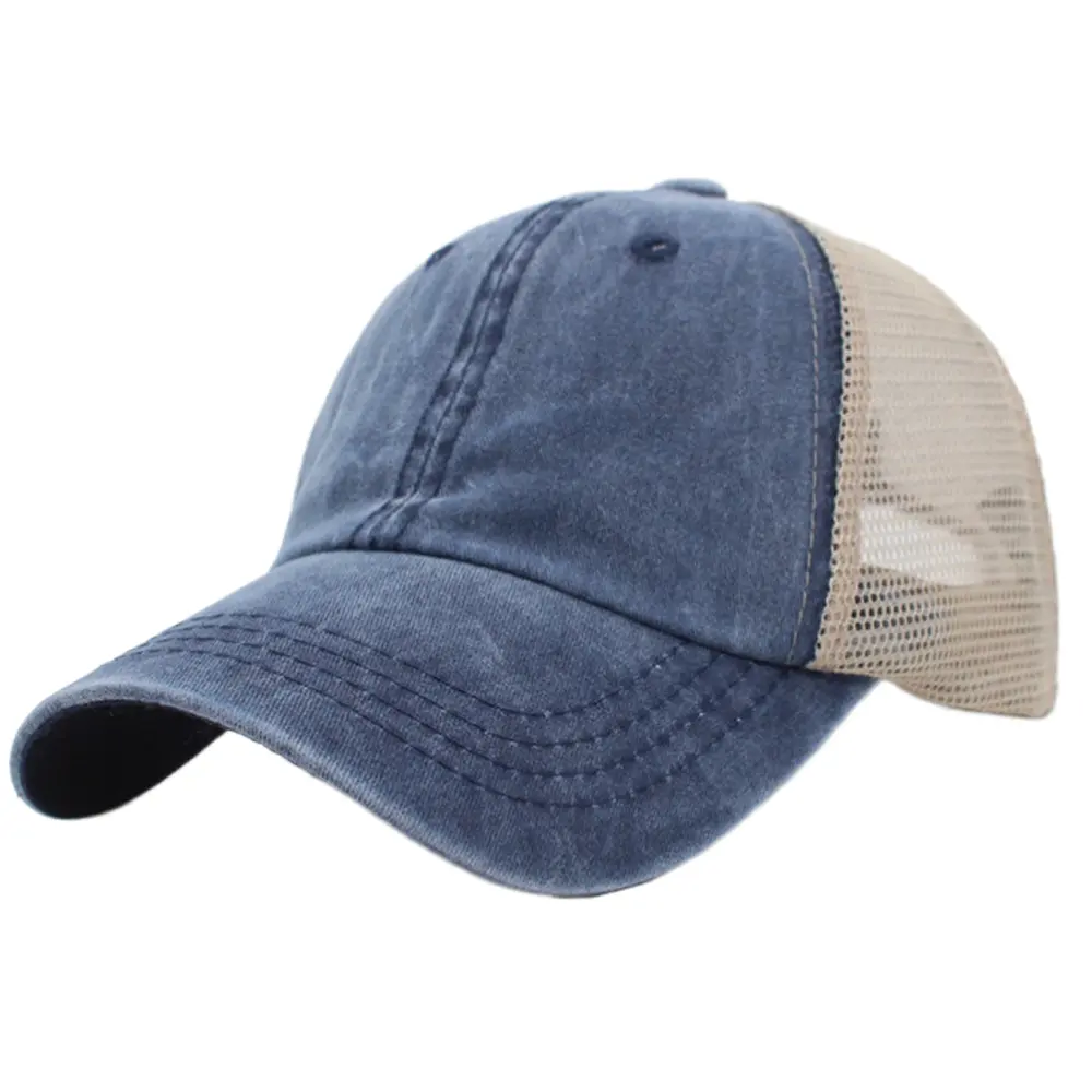 الصيف قبعات بيسبول للجنسين رخيصة قبعة سائق الشاحنة الرجعية القديمة قابل للتعديل في الهواء الطلق الرياضة أبي قبعة
