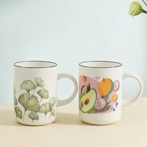 Petite <span class=keywords><strong>tasse</strong></span> en grès céramique pour couple, paire de tasses pour meilleurs amis, cadeaux de mariage, cadeau café Instagram, personnalisable, style Ins - Product Image 4