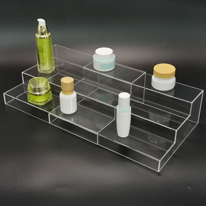 Rõ ràng Acrylic hiển thị risers hiện đại Acrylic tầng đứng với Đánh Bóng Cạnh cho giày mỹ phẩm bức tượng nhỏ và máy tính để bàn giới thiệu - Product Image 2