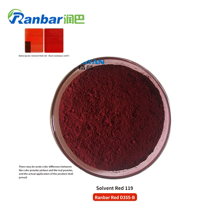 Solvent Red 119 for paint coating inks metal complexing dye acid and alkali resistant Ranbar Red D355-B