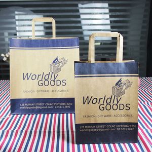 Printing Takeaway Shopping Paper Packaging <b>Bag</b> for Foods Paper <b>Bag</b> Handles with Your Own Logo - Product Image 5