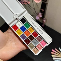 Palette de 18 couleurs primaires pour le nail art, gel de transfert en forme de fleur, gel ombré Pat Pat pour usage en salon