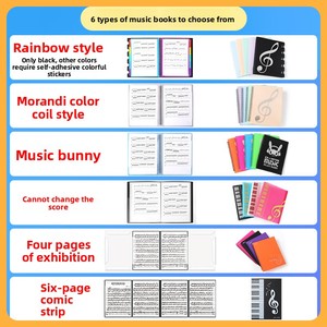 Clip para Partituras de Piano Marca SS, Carpeta para Partituras <span class=keywords><strong>A4</strong></span>, Plegable y Modificable, para Partituras de Cinco Líneas - Product Image 6