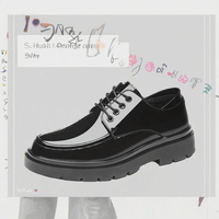 Mocassins décontractés pour hommes grandes tailles 38-48, noirs et marron brillants, à lacets, rehaussants, respirants, pour printemps, été, hiver