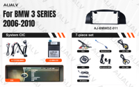 Aijia für BMW 3er Serie 2006-2010 12,3 Zoll LHD/RHD Matt Schwarz Auto-Mittelkonsole Touchscreen GPS Carplay Kabelgebunden