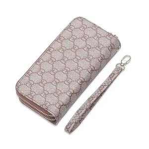 Дешевый дизайнерский длинный кожаный фирменный кошелек с двойной молнией - Product Image 1