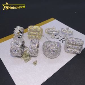 パスダイヤモンドテスターアイスアウトジュエリー男性ダイヤモンドリングヒップホップVVS Moissaniteカスタム925シルバーキューバリング - Product Image 4