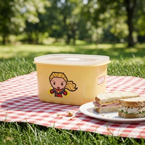 Kids Bento <strong>Lunch</strong> <strong>Box</strong> Cute Cartoon Superhero Plastic Leak Proof Food Storage Container Food Grade BPA Free for School Children - Product Image 4