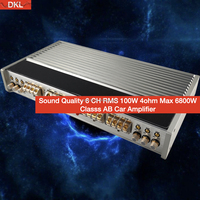 Haut-parleurs de qualité sonore voiture Srereo Gain amplificateur DSP 6CH RMS 100W 6 canaux Peak 6800W amplificateur de voiture classe AB
