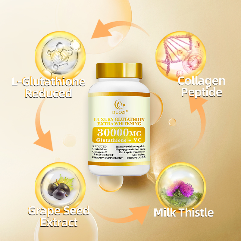 luxury glutathione extra whitening OEM DUOZI Luxury Gluta 30000mg Capsules