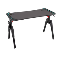 Designer E-Sport Gamer Racing Bureau en métal Bureau de jeu réglable moderne pour ordinateur de bureau à domicile avec lumière RVB