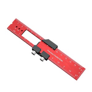 Precision Pocket Ruler Aluminum Alloy 30Cm Woodworking Marking Tool With 45 90 Degree Angle Guide - Product Image 3