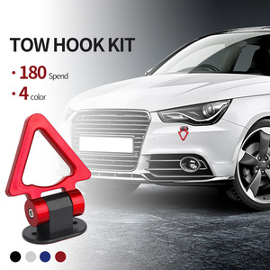 Gancho de Remolque Universal para Auto EABI, de Aluminio, Rojo, Azul, Plateado, Negro, con 2 Orificios de Montaje, Accesorio para Remolcar Vehículos - Product Image 2
