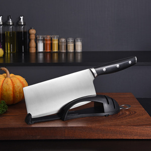 Support à couteaux de cuisine en acier inoxydable épaissi avec aiguiseur intégré, étagère de rangement multifonctionnelle - Product Image 3