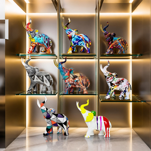 Éléphants de Noël en résine personnalisés, animaux, ornement, artisanat artisanal, décoration et table pour le salon, collection d'art, souvenirs, cadeaux - Product Image 6