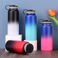 Botella de Agua Ecológica de Acero Inoxidable con Aislamiento al Vacío, 32 oz, Impresa, Marca Privada OEM, para Exteriores, a Prueba de Fugas