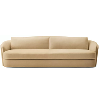 Canapé de luxe sur mesure pour salon, tissu d'ameublement, mobilier de maison, structure en bois massif, doux et confortable pour hôtel