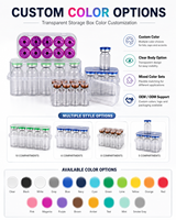 Boîte de rangement transparente à 10 compartiments pour flacons de 3 à 10 ml (peptides, insuline, cosmétiques) – Vente en gros usine