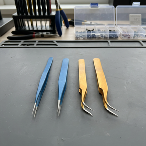 ชุดแหนบสแตนเลสสำหรับทำเครื่องประดับ ปลายแหลม สีทอง สีน้ำเงิน เครื่องมือ DIY - Product Image 6