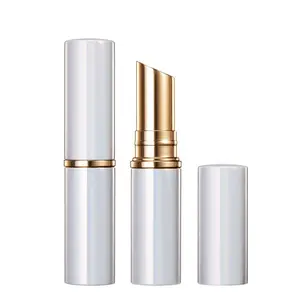 HUIHO Factory OEM 11.1mm Fashion Cute White Round Aluminum Metal Cosmetic Packaging Lipstick Tube