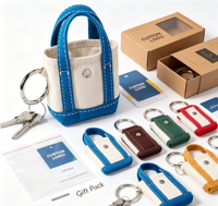 Porte-clés mini sac fourre-tout personnalisé avec impression, idéal pour les cadeaux de fête, les sacs quotidiens, les sacs à main, les souvenirs d'affaires et les cadeaux.